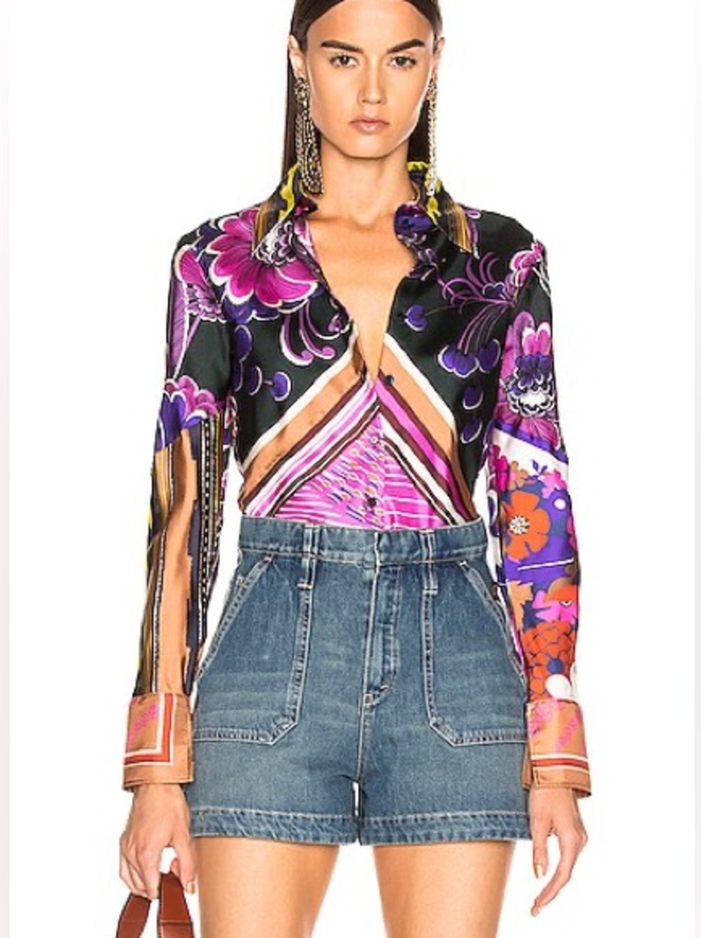 Chloe Floral-Print Button Down Shirt